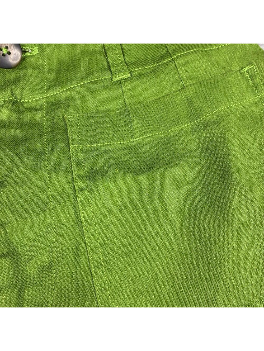 Maeve Anthropologie Colette Pants Womens 27 Green Linen Wide Leg High Rise - Picture 4 of 15